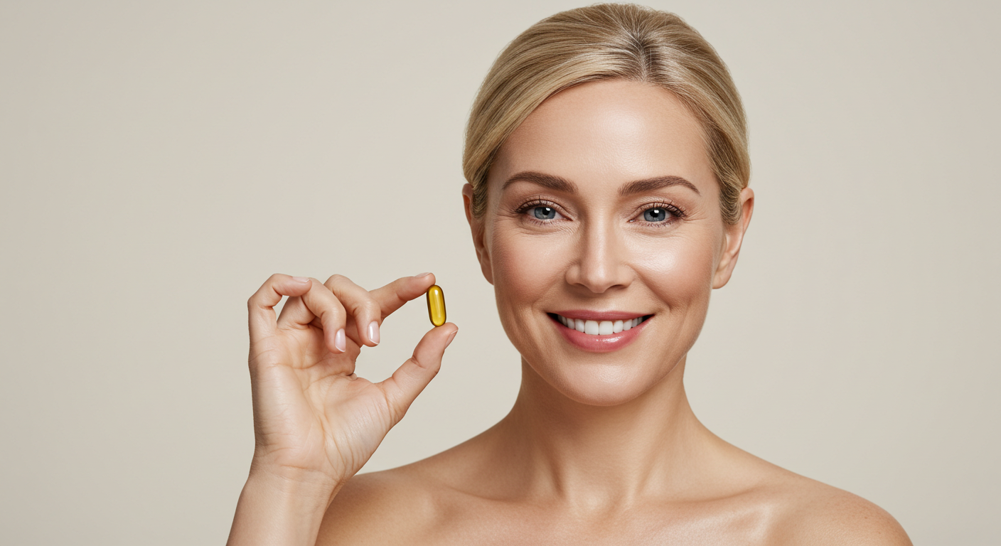 Woman with glowing skin